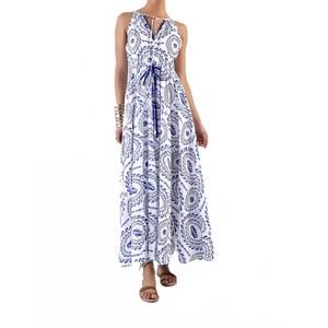 NEW BEYOND BY VERA marina maxi dress in navy